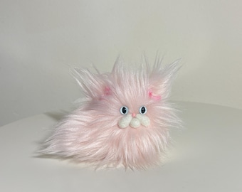 Floof the Fluffy Pink Cat  MADE TO ORDER