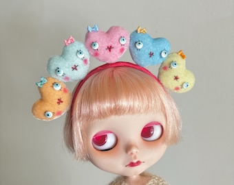 Valentine Hearts Headband for Blythe Dolls MADE TO ORDER