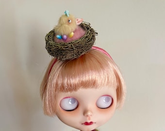 Bird’s Nest Springtime Headband for Blythe Dolls MADE TO ORDER