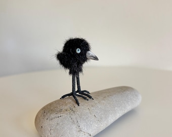Bitty Raven Crow Black Bird MADE-TO-ORDER