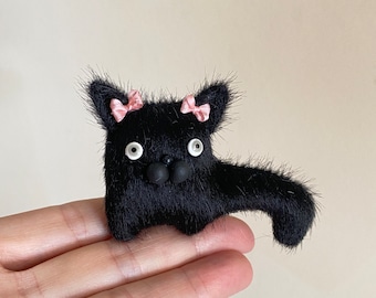 Bitty Kitty Cat  in Black MADE TO ORDER