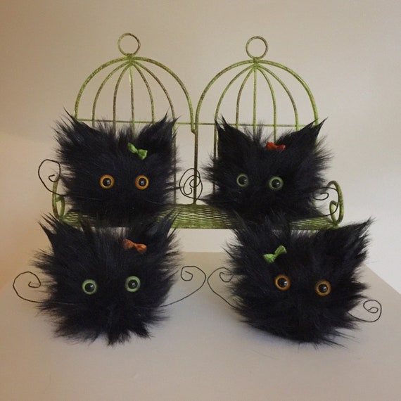 Scaredy Cats // 8 X 10 PRINT // Cute Black Kittens // Autumn -  Portugal