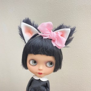 Kitty Cat Headband for Blythe dolls,  made to order, cat ears headband