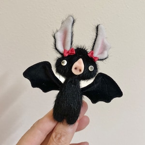 Bat Baby in Black Velvet Spooky Toy MADE-TO-ORDER