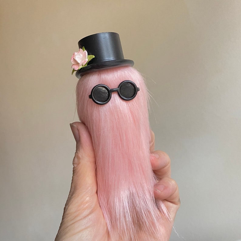 Cousin of Cousin Itt Addams Family Inspired Doll in Pink MADE TO ORDER image 4