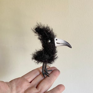 Spooky Raven Toy Bird named Poe MADE-TO-ORDER