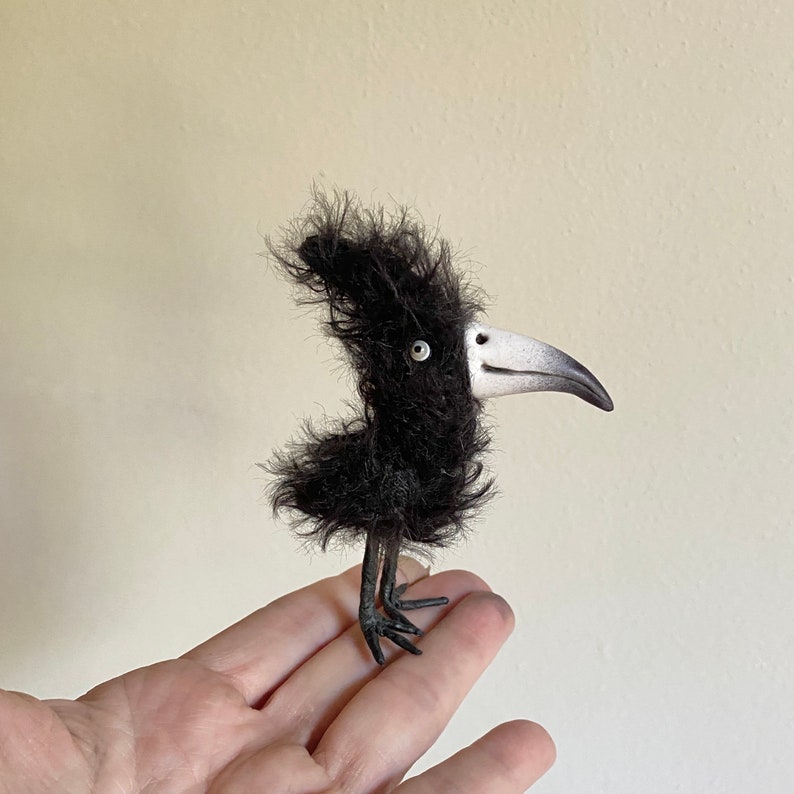 Spooky Raven Toy Bird named Poe MADE-TO-ORDER Bild 1