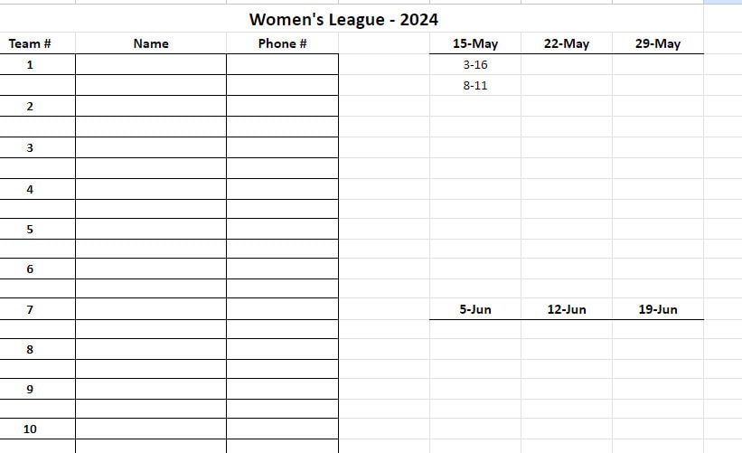 Golf League Template Etsy