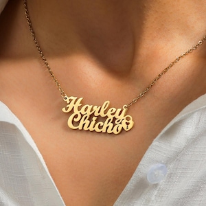 Collar con nombre doble personalizado/Joyería personalizada con nombre de pareja/Nombre múltiple con llave/Collar con nombre de oro de 14 quilates/Regalo de aniversario para ella