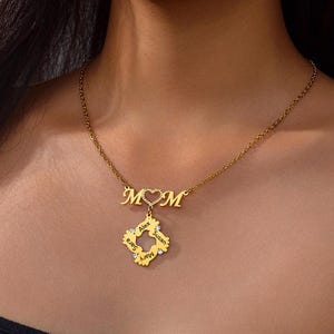 Collar de huella personalizado para mamá/Collar de huella con nombre y fecha personalizado/Regalo para el día de la madre/Collar de huella de bebé para nueva mamá/Regalo para ella