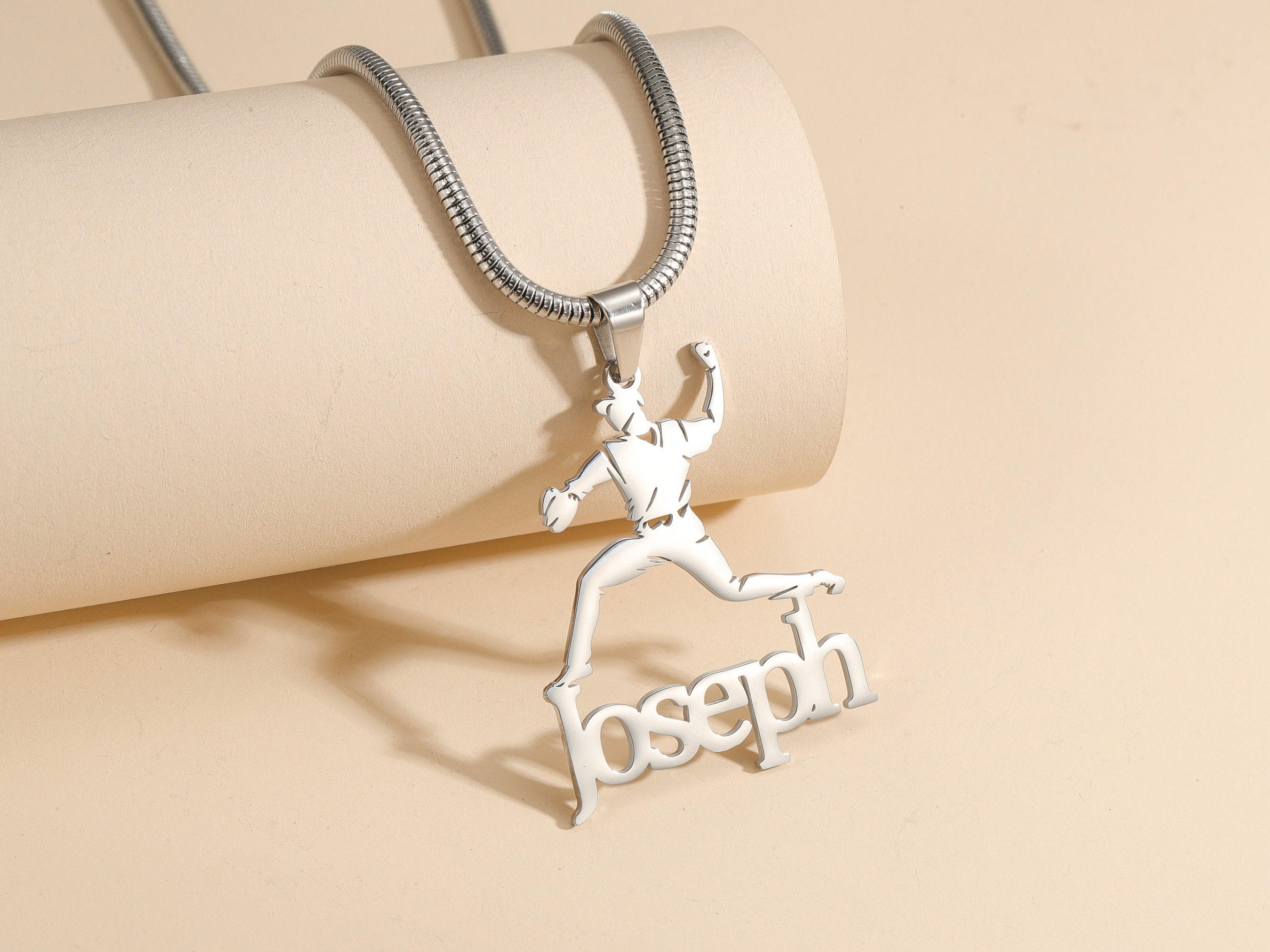 Custom Baseball Athlete Necklace: Personalized Name Pendant, Sports Gift