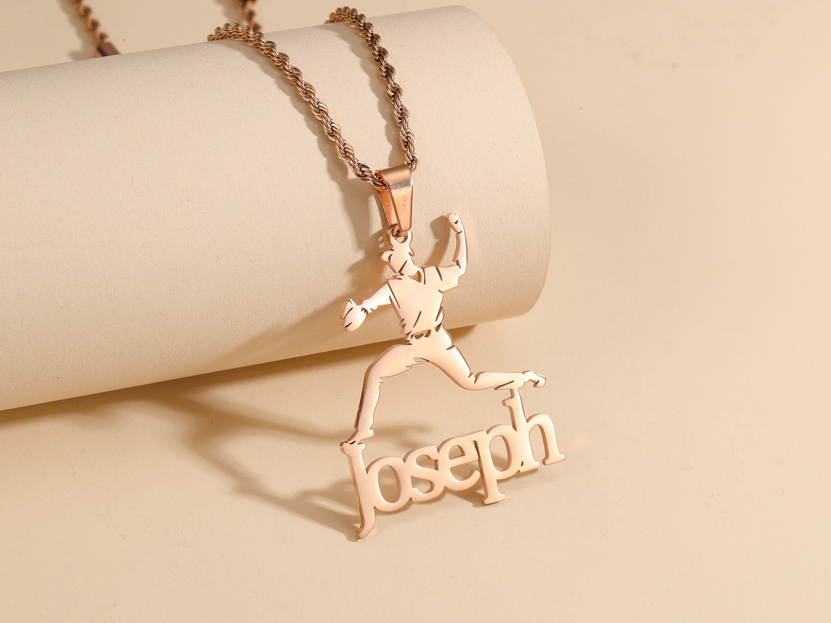Custom Baseball Athlete Necklace: Personalized Name Pendant, Sports Gift