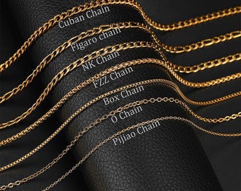 Gold Chain Necklace: Cuban, Figaro, Box Chain Styles