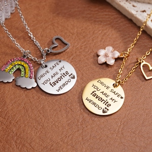 Custom Rainbow Flower Charm Necklace/Kids Name Jewelry/Personalized Gift for Daughter/Colorful Kids Necklace/Gift for her/Young Girl Jewelry