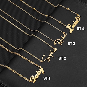 Personalisierte Namenskette für Mama / Muttertagsgeschenk in Massiv Gold / Gold Personalisierte Namenskette / Benutzerdefinierter Name Schmuck / Geschenk für Sie
