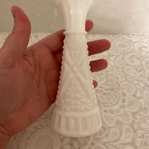 White Milk Glass Bud Vase