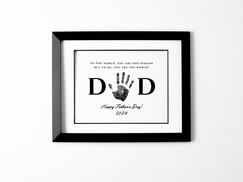 Happy Father's Day 2024, Printable DIY Handprint Gift, Gift for Him