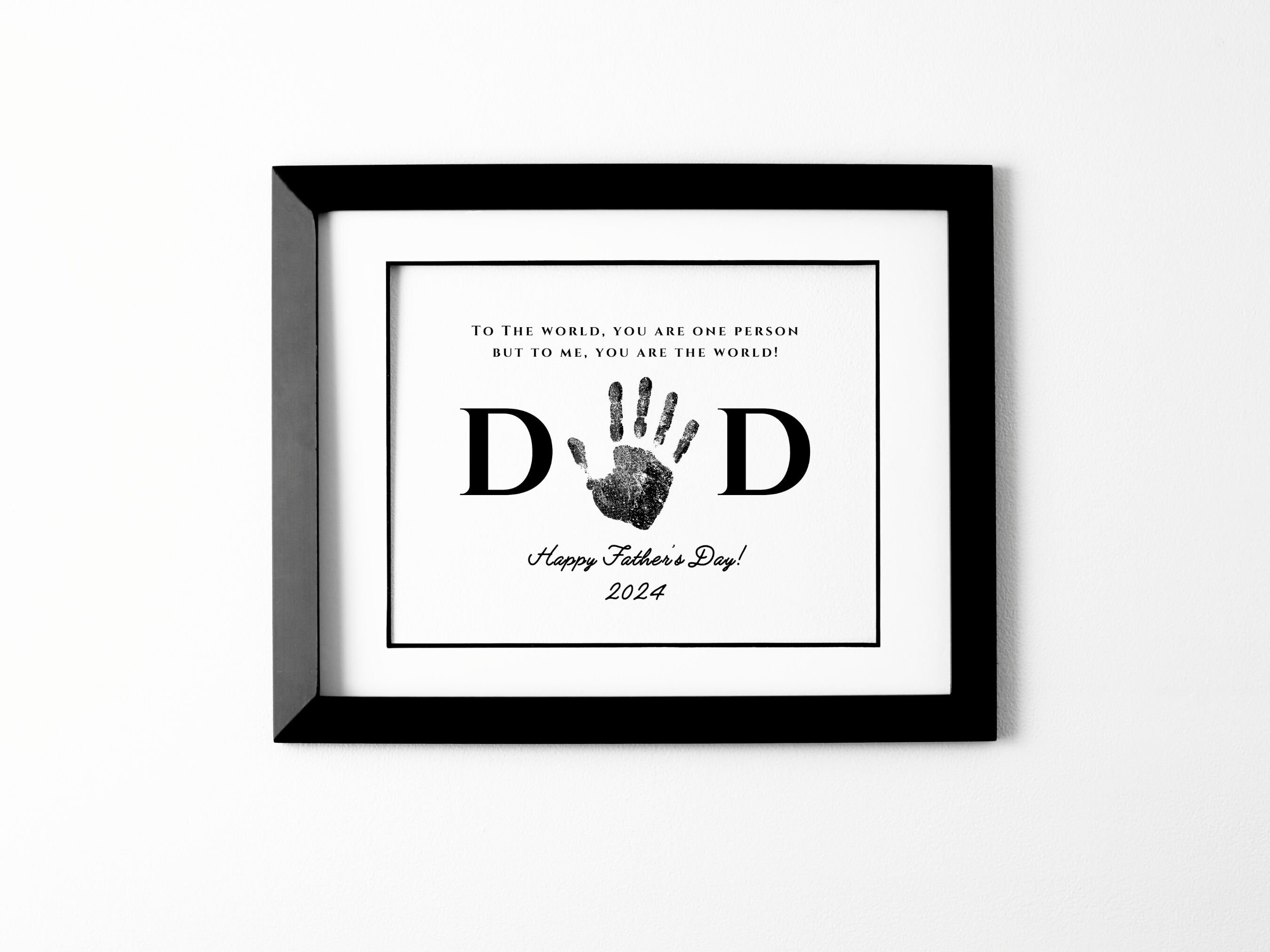 Happy Father's Day 2024, Printable DIY Handprint Gift, Gift for Him, DIY Handprint Art