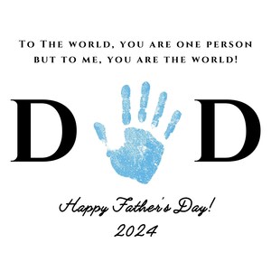 Happy Father's Day 2024, Printable DIY Handprint Gift, Gift for Him