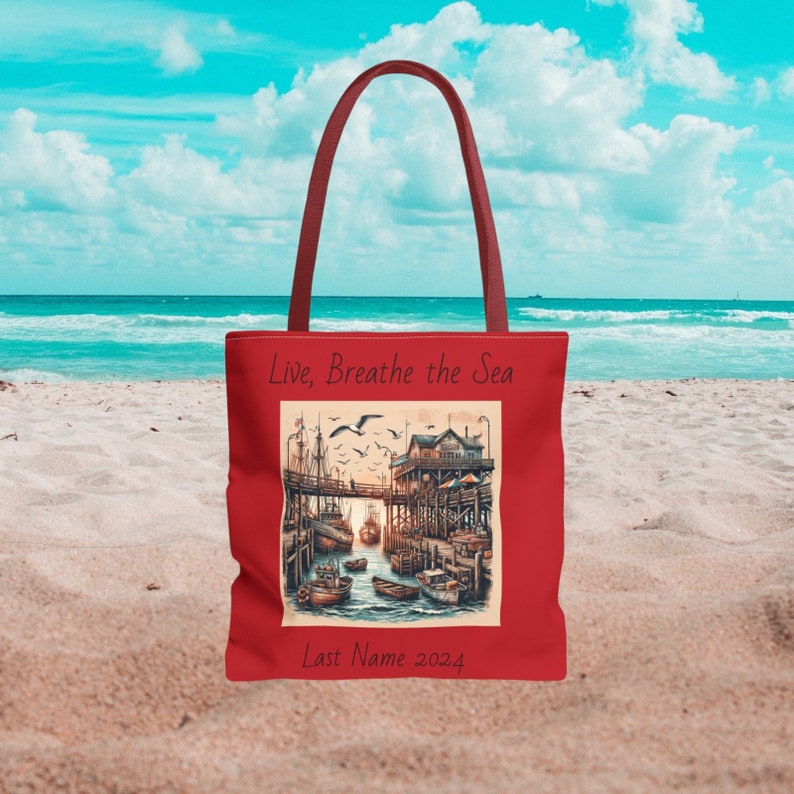 Personalized Tote Bag for Summer Beach Season, Beachful Customized Carrying Bag for Beach People ...
