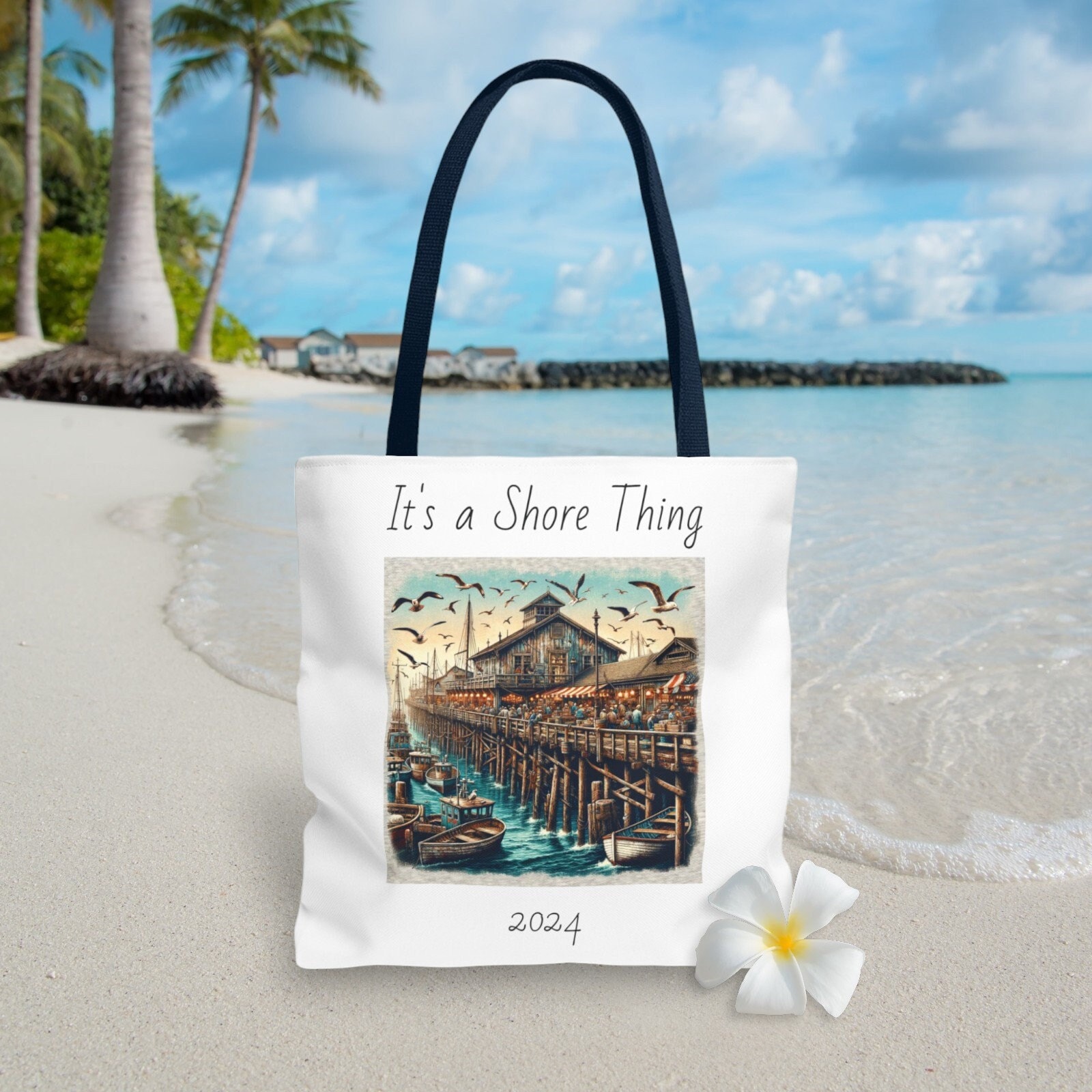 Personalized Tote Bag for Summer Beach Season, Beachful Customized Carrying Bag for Beach People ...