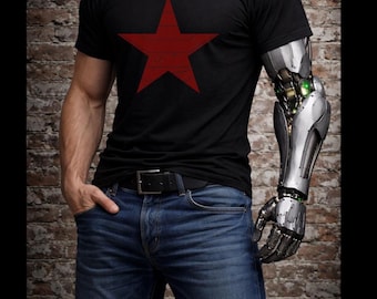 Bucky's Star - Winter Soldier Vintage Red Star T-Shirt