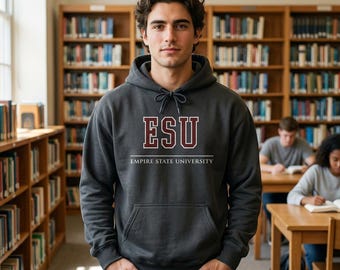 ESU Empire State University hoodie | Collegiate Letterman Logo Sweatshirt