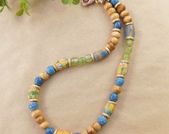 Stunning African Sandcast Beaded Necklace