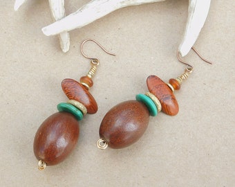 Tiger Kamagong Wood Earrings