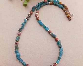 Apatite and Mookaite Necklace