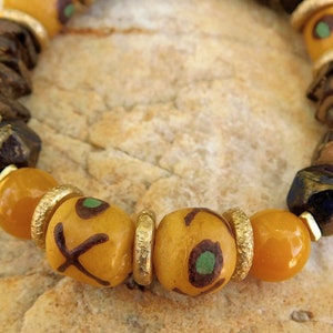 Beautiful Painted Venetian Style Krobo Bracelet image 2