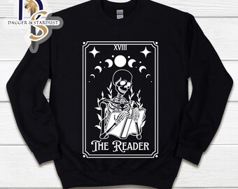 The Reader Sweatshirt, Bookish Sweatshirt, The Reader Merch, Booktok Merch, Book Merch, Geschenke für Leser, Bookish Tarot