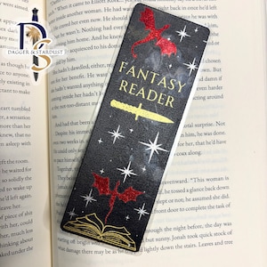 Fantasy Reader Foiled Bookmark, Gift for readers, Booktok merch