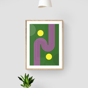 Non-binary Pride Bauhaus Abstract Art Print | Subtle LGBTQIA+ Decor (Digital Download)
