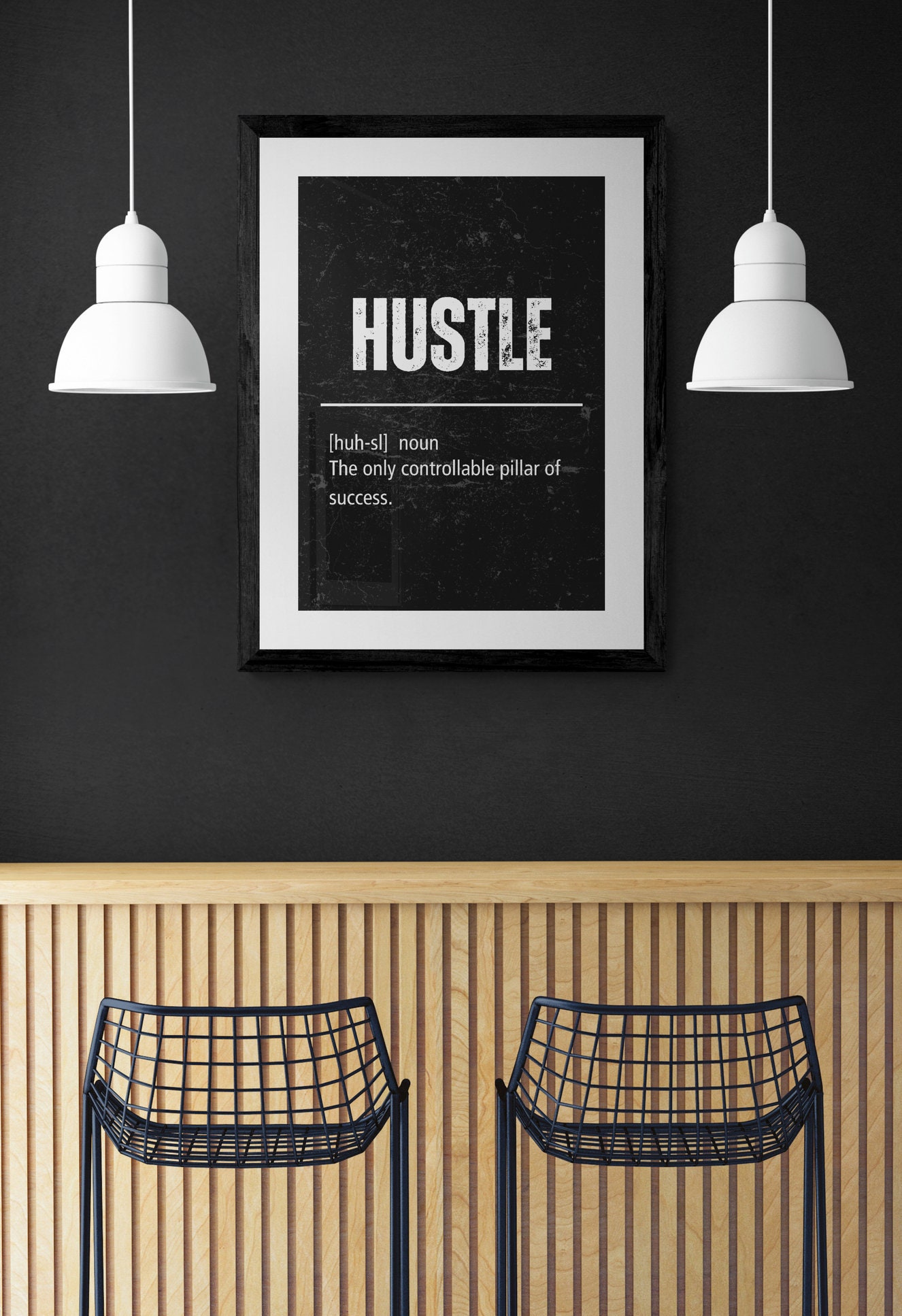 Hustle Definition Art Print | Motivational Quote Poster - Etsy