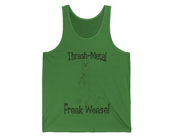 Thrash Metal Freak Weasel Unisex Jersey Tank