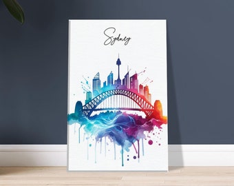 シドニー港（オーストラリア）11x14インチのプリント、オペラハウス