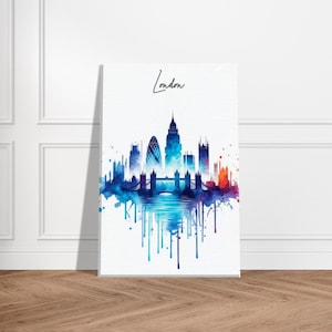 London Skyline Art Print London Print London Poster London Wall Art London Art Print London Cityscape Art London Baby on Canvas Travel print
