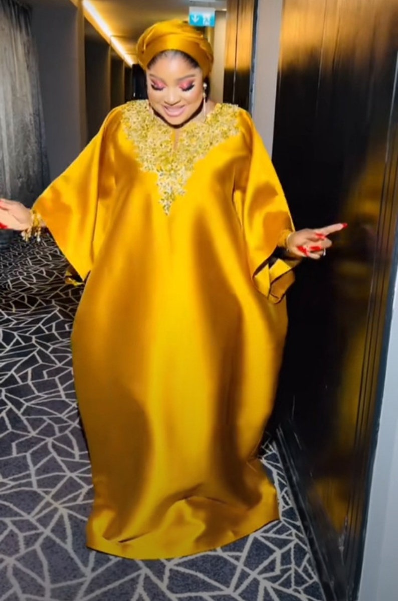 Luxury Mikado Silk Bubu Dress, Mikado Kaftan for Women, Maxi Dress for ...