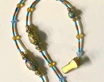 Beautiful Beads on Eyeglass Chain with Clips!