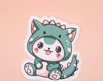 Catbasuar Sticker - Cute Cat Die Cut Sticker - Car Decal - Laptop Stickers - Water Bottle Stickers - Waterproof Vinyl Stickers