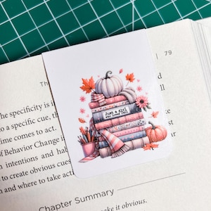 Just a Girl Who Loves Fall Magnetic Bookmark, Book Accessories, Book Lovers, Cute Bookmark, Page Holders, Gift for Her, Pumpkin