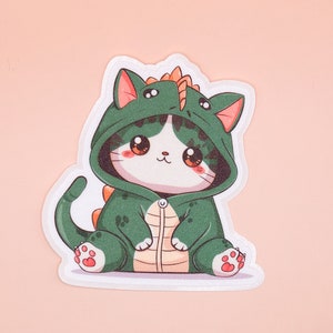 Catbasuar Sticker - Cute Cat Die Cut Sticker - Car Decal - Laptop Stickers - Water Bottle Stickers - Waterproof Vinyl Stickers