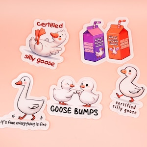 Cute Funny Duck Stickers - Waterproof Vinyl Sticker - Water Bottle Sticker - Car Decal - Laptop Sticker - Ez Peel Stickers