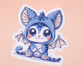 Catbasuar Sticker - Cute Cat Die Cut Sticker - Car Decal - Laptop Stickers - Water Bottle Stickers - Waterproof Vinyl Stickers