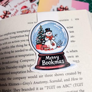 Christmas Snowman Reading Magnetic Bookmark, Book Club, Book Accessories, Book Lovers, Cute Bookmark, Page Holders, Gift