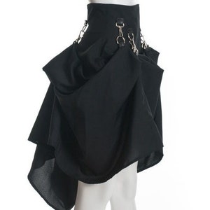 Black SteamPunk Victorian Bustle Custom Made Skirt