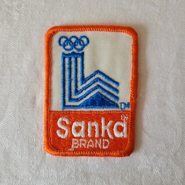 Sanka brand souvenir patch from the 1980 Lake Placid olympics