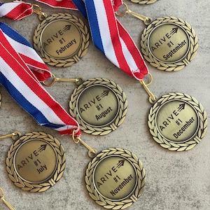 Custom Engraved Bronze Award Medals With Ribbon - Custom Engraved Medals - Personalized Medals - Custom Gift Medals - Laser Engraved Medals