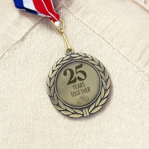 Personalized Anniversary Medal – Years Together, Wedding Anniversary Gift | Custom Years Together Engraving, Custom Gift For Anniversary